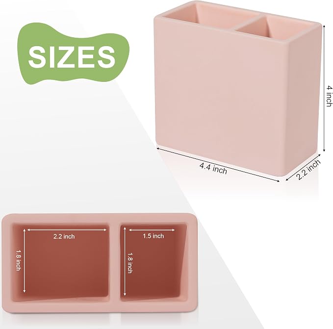 Diatomite Toothbrush Holder 2 Slots Tooth Brush Holder - Image 5
