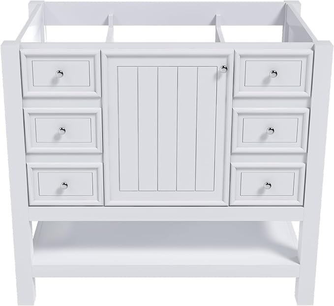 Montary 36" Bathroom Vanity Without Sink, Modern Stylish White Bathroom Storage by Montary