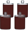 Indian Red Qtip Holder Organizer Dispenser Cotton Swabs Cans Plastic Jars by SHJI