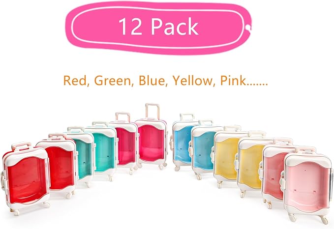 Yopay 12 Pack Mini Suitcase Candy Box, Tiny Gift Packaging Box - Image 4