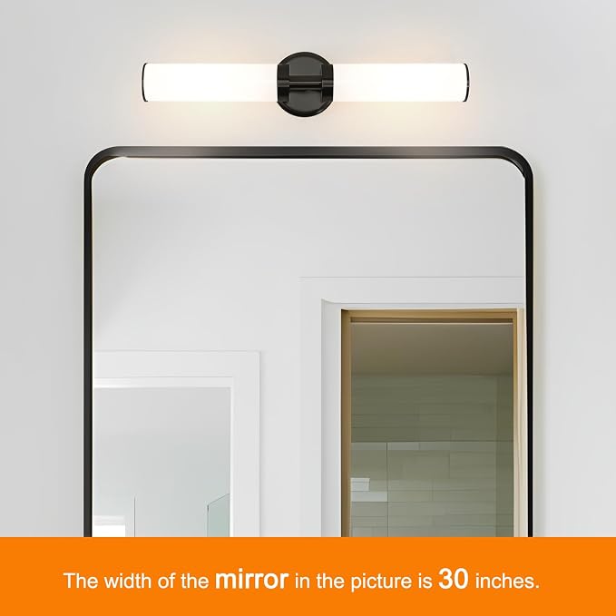 Matte Black Wall Sconces Set of 2, Modern Bathroom Vanity Lights - Image 3