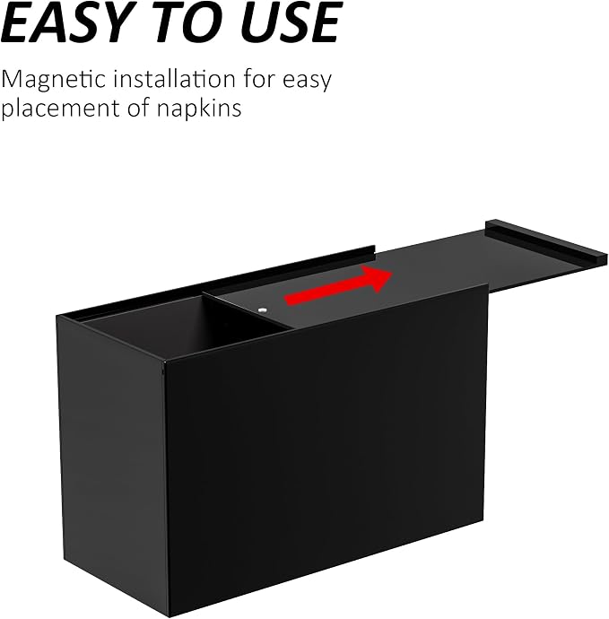 Black Acrylic Tissue Box Cover Rectangular, Acrylic Tissue Dispenser - Image 4