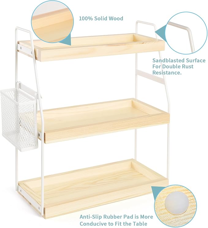 Bathroom Counter Organizer, 3-Tier Standing Storage Shelf - Image 6