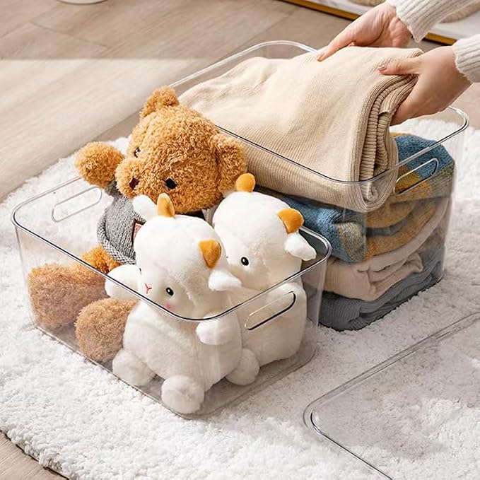 Ytteve 2 Pack Large Clear Plastic Storage Bins - Image 3