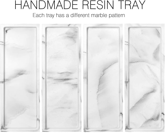 Luxspire Vanity Tray, Bathroom Toilet Tank Storage Tray, Resin Kitchen Sink - Image 8