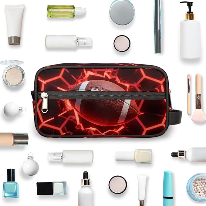 Futuristic Style American Football Toiletry Bag - Image 5