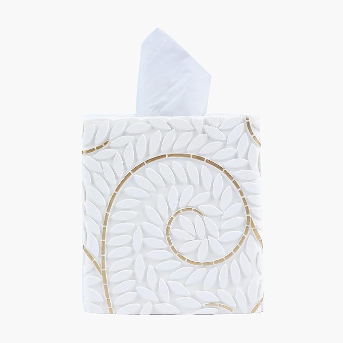 Hymmah Modern Square Tissue Box Cover Holder, Bathroom Accessories Decor Unique by Hymmah