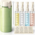 4-in-1 Travel Bottles for Toiletries, Travel Pump Bottle，Leak-Proof Shampoo by OvOHapia