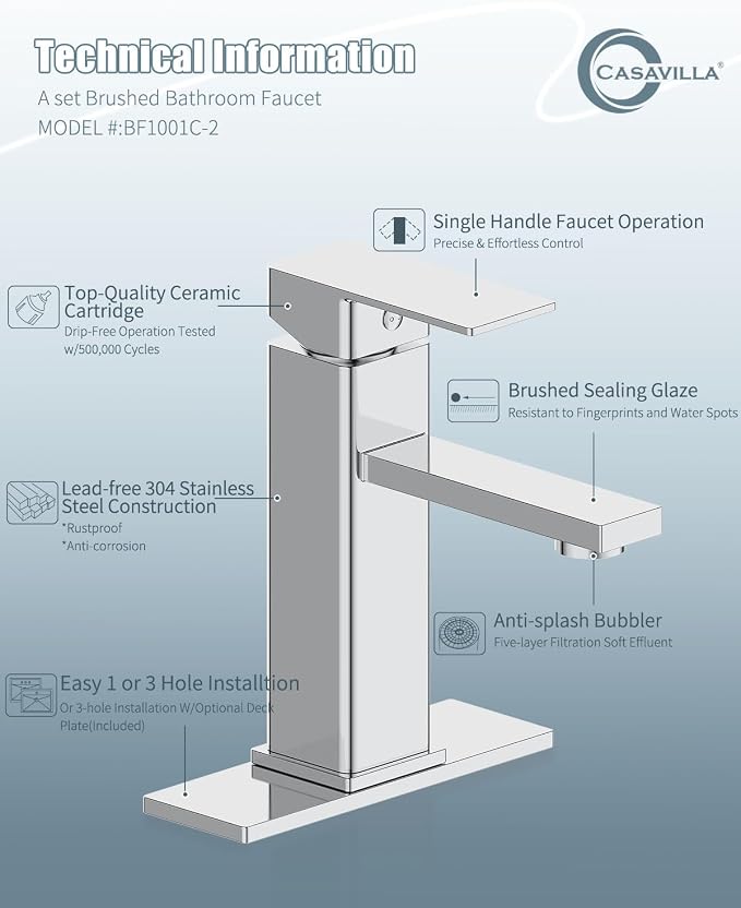 Bathroom Faucet, Bathroom Sink Faucets - Image 7