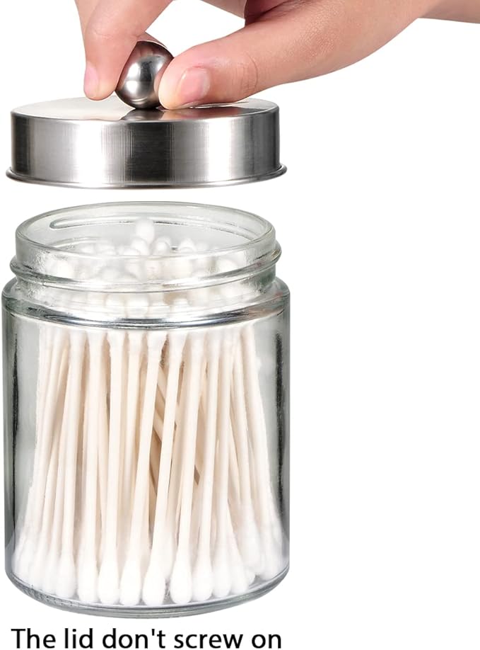 Amolliar Apothecary Jars Bathroom Vanity Organizer -Countertop Canister Jar - Image 3