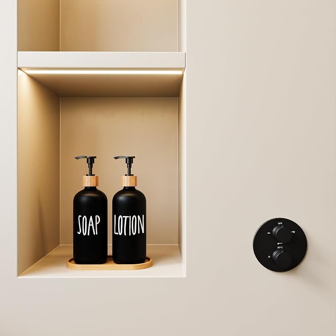 Dish Soap Dispenser for Kitchen Sink.Glass Hand Soap Dispenser, Modern - Image 3
