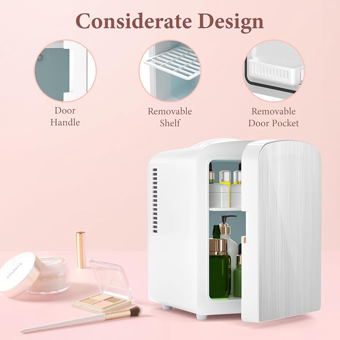 Xbeauty Mini Fridge, 4L Portable Small Refrigerator - Image 4