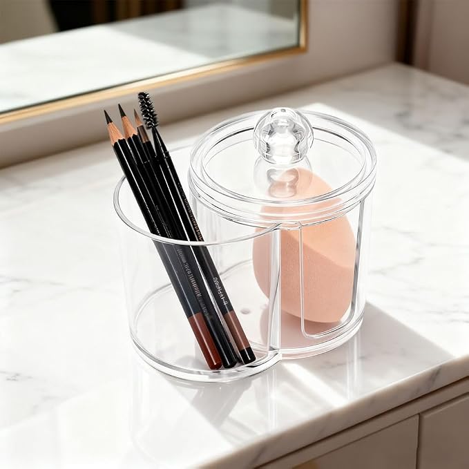 Dual-Compartment Cotton Swab & Pad Organizer - Image 7