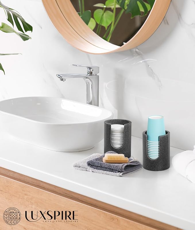Luxspire Bathroom Cup Dispenser, 3oz Dixie Cup Dispenser, Resin Dixie Cup Holder - Image 6
