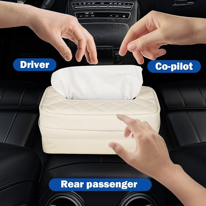 Car Tissue Holder, Standard PU Leather Napkin Organizer - Image 5