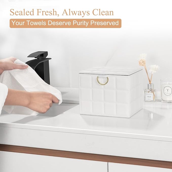 Disposable Face Towel Holder Box, Reusable Organizer - Image 3