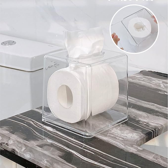 Clear Roll Tissue Box Holder - Image 9
