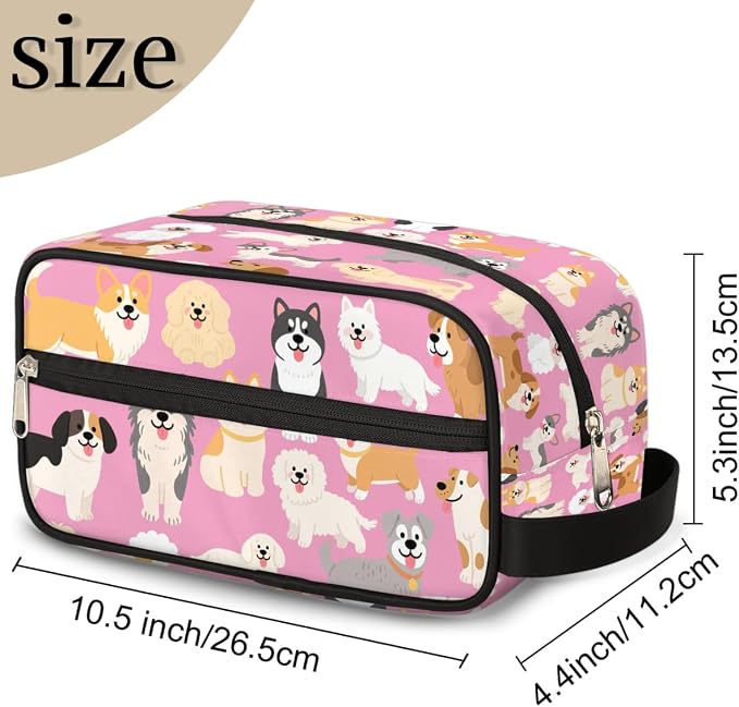Cartoon Cute Dogs Pattern Kids Toiletry Bag - Image 3