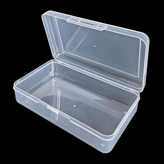 4 Pack Rectangular Clear Plastic Storage Containers Box - Image 3
