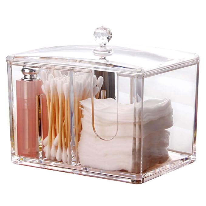 Qtip Cotton Pad Holder Dispenser Cotton Ball and Swab Storage by Watpot