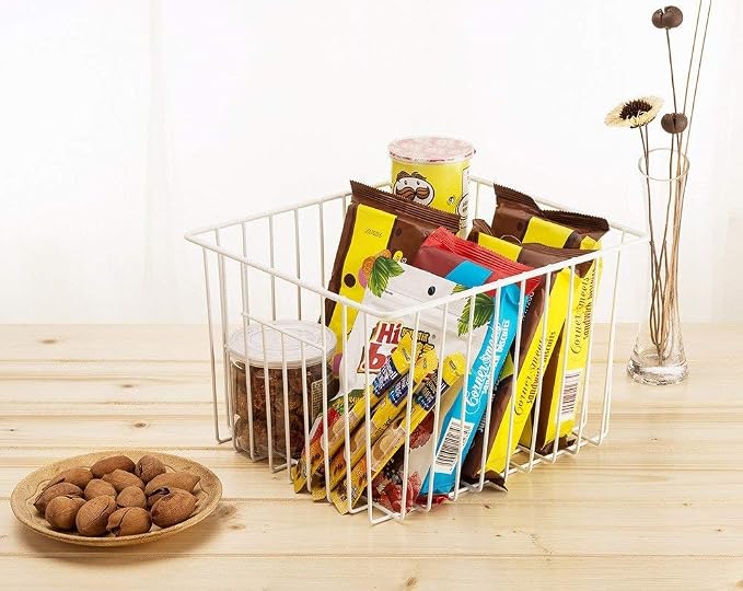 SANNO Freezer Baskets Freezer Wire Storage Basket, Organizer Food Storage Bin - Image 4