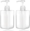 450ml Pump Bottle Dispenser Jansburg 2Pack Refillable Square Plastic Lotion by Jansburg