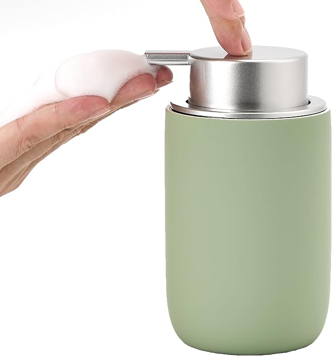 Foaming Soap Dispenser, 12oz Foam Dispenser Ceramic, Foaming Hand Soap by GIRLUFO