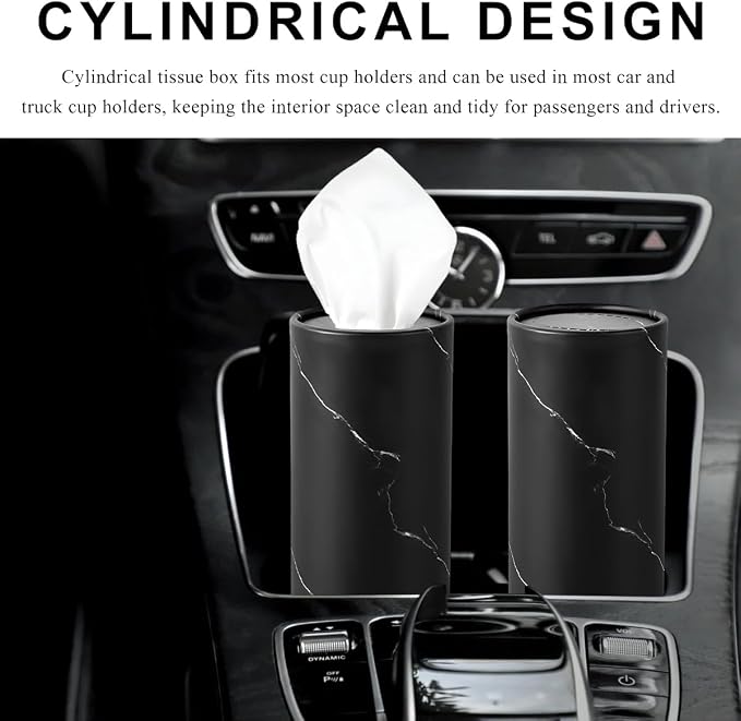 4PCS Car Tissue Holder, Car Cup Holder Convenient Travel Tissue Tube Box - Image 5