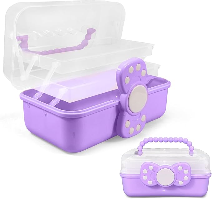 10.6in 3-Layer Multipurpose Storage Box Art Craft Organizer Storage Box Kids by Rictinehome