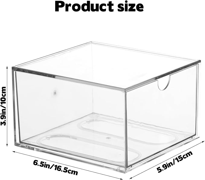 Rainmae Disposable Face Towel Holder, Face Towel Storage Box Bin, Stackable - Image 3