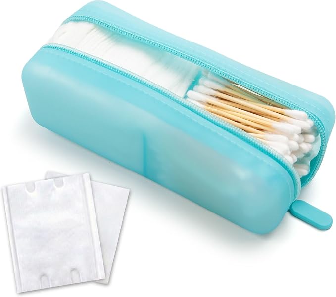 Cotton Pad Swab Travel Case – 2-in-1 Portable Waterproof Qtips Dispenser by VisFresh
