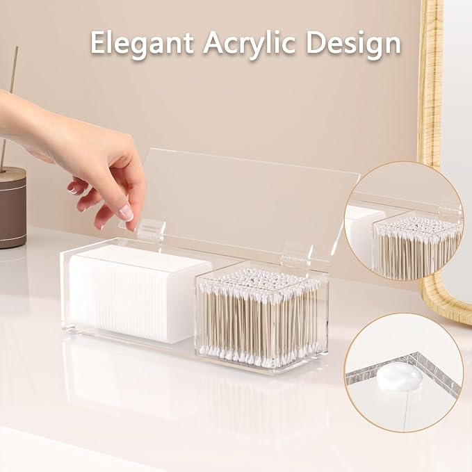 Clear Acrylic Qtip Holder for Clean Skin Club Clean² Pads Clean - Image 5