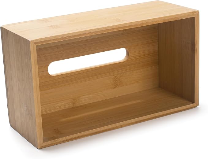 Tissue Box Cover, Rectangular Tissue Box Holder, Bamboo Facial Paper Holder - Image 3