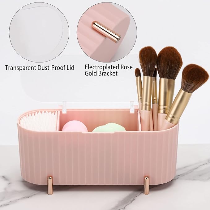 Tecbeauty Qtips Holder, 3 Grids Separate Cotton Swabs Ball Dispenser, Storage - Image 6