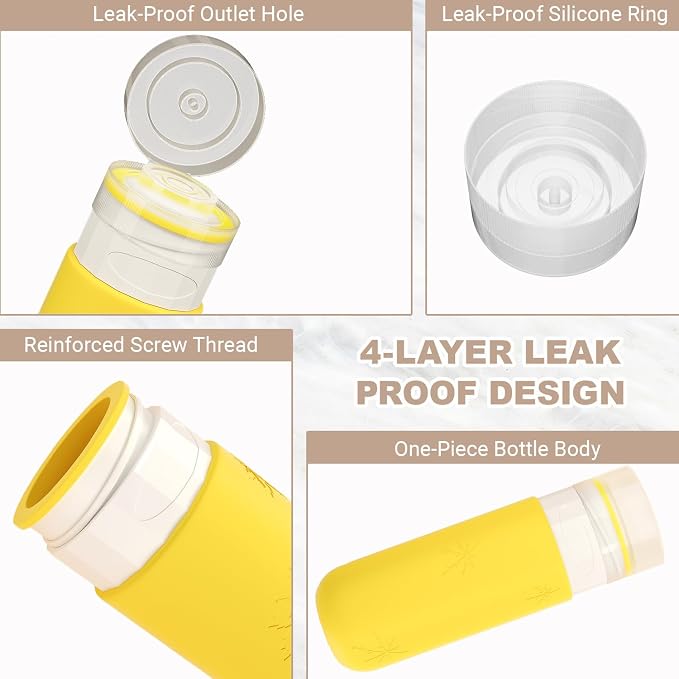 16 Pack Travel Bottles for Toiletries, Silicone TSA Approved-Containers for - Image 4