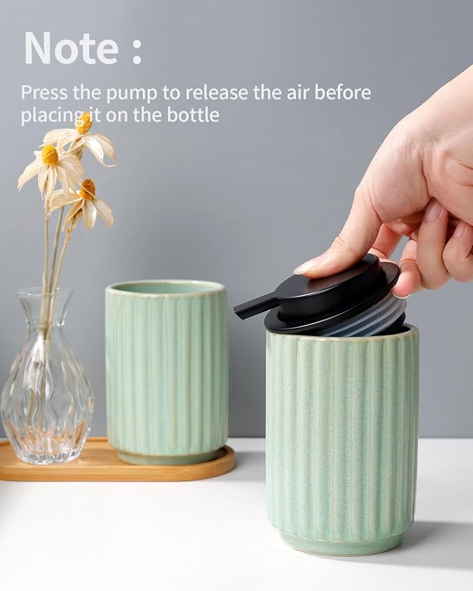 Soap Dispenser, 10.5OZ Lotion Dispenser, Dish Soap Dispenser, Modern Stripe - Image 8