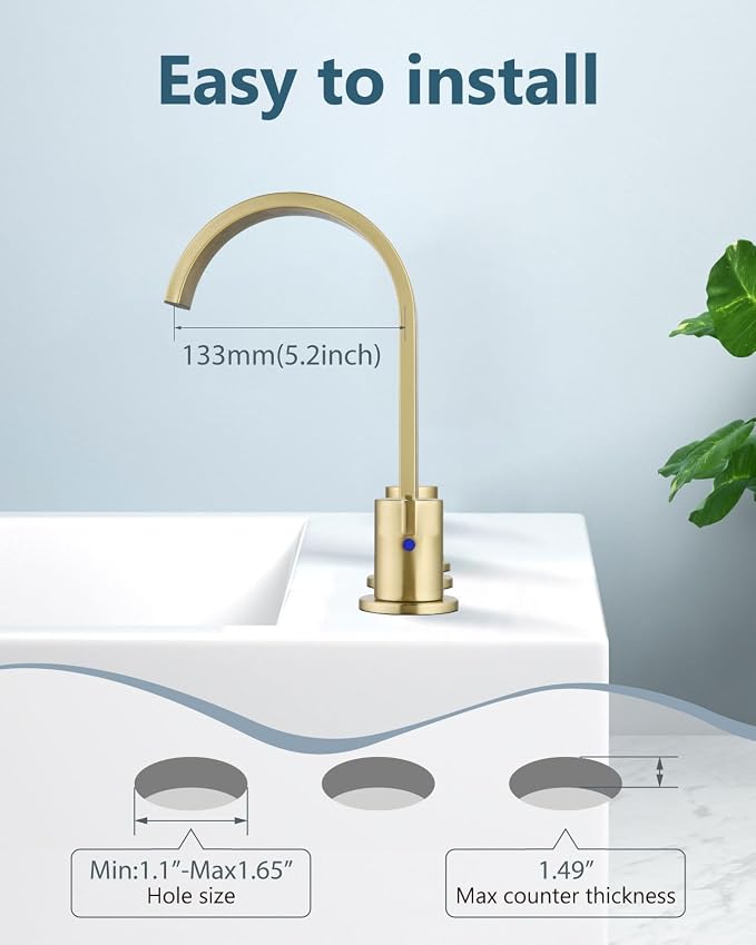 Aolemi Bathroom Faucets 3 Hole, 8 Inch Widespread Waterfall Bathroom Sink Faucet - Image 8