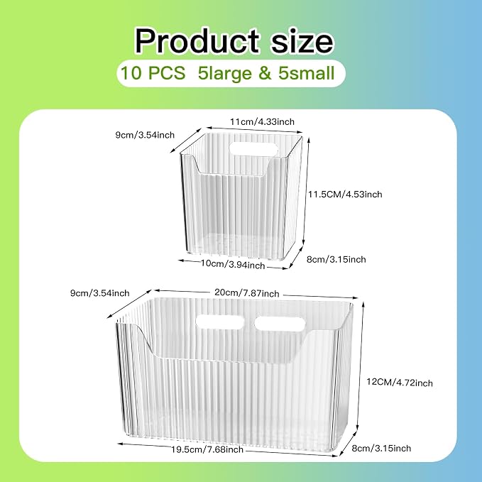 10 Pcs Storage Organizer Bins Wall Mounted Organizer Basket, Wall Organization - Image 2