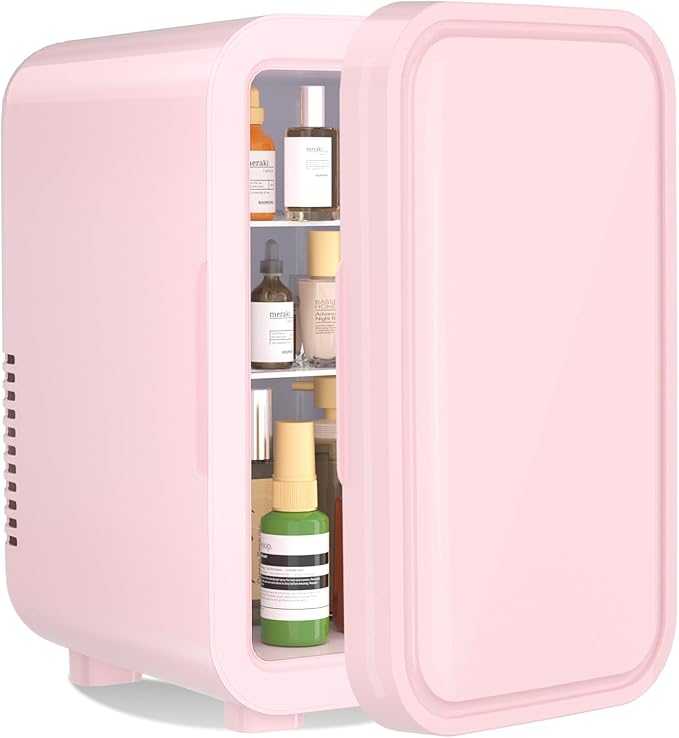 Mini Fridge, 6 Liter/8 Can 110V AC/DC Portable Thermoelectric Cooler by YASHE