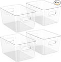 BALEINE Clear Plastic Storage Bins, Pantry Organization, BPA Free Stackable by BALEINE
