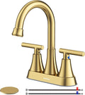 4 inch Brushed Gold Bathroom Sink Faucet by Hurran