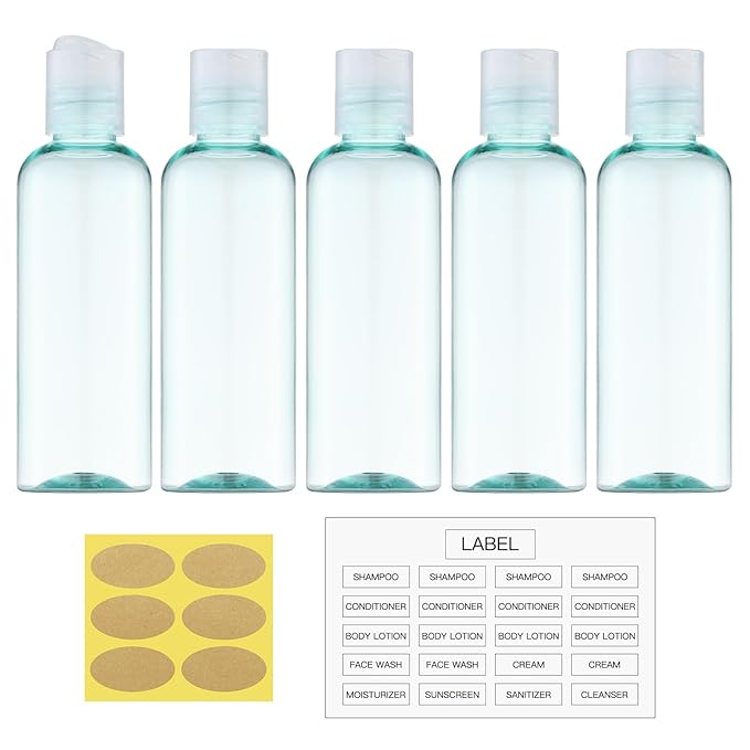 Travel Bottles for Toiletries 3.4 oz by HOME