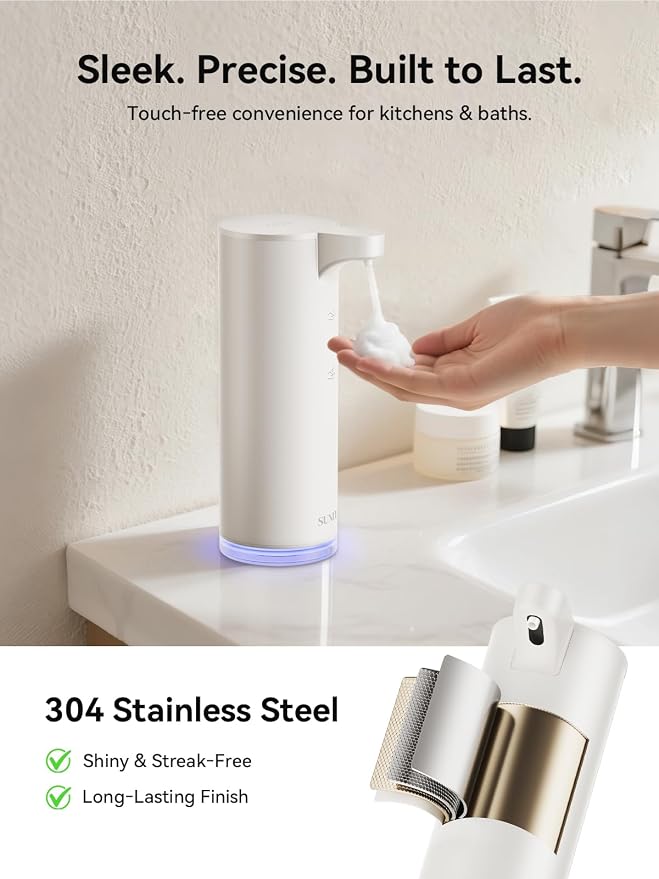 SUNLY Automatic Foam Soap Dispenser, 0.2s Fast Sensor, USB-C Rechargeable - Image 2