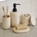 Ceramic Bathroom Accessories Set 4 Pcs – Modern Scandinavian Neutral Bathroom by AvaNord