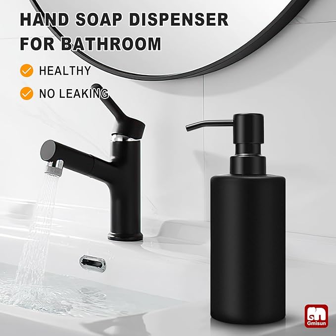 GMISUN Black Soap Dispenser, Hand Soap Dispenser - Image 5