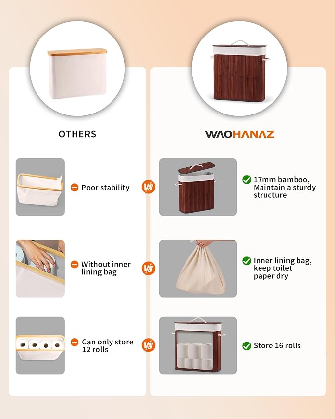 Bamboo Toilet Paper Storage - Image 5