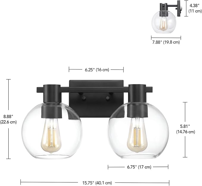 GLOBE Electric 63000057 3-Piece All-in-One Bathroom Set, Matte Black, Toilet - Image 10