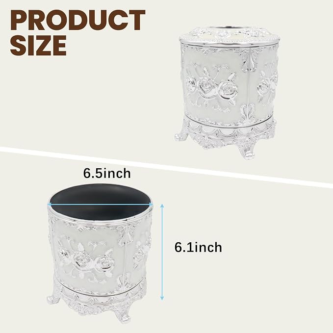 Geesatis Tissue Box Cover, Cylindrical Tissue Box Holder, Napkin Facial Tissues - Image 2