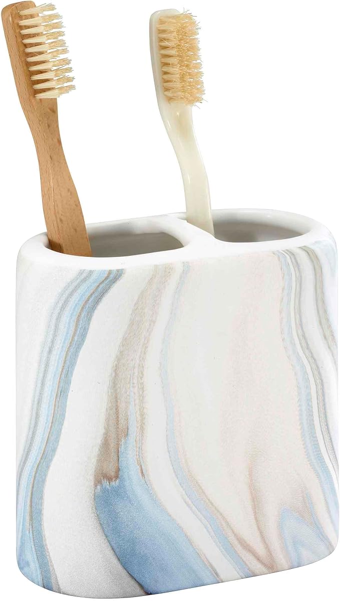 Avanti Linens - Bath Set, Resin Tumbler, Toothbrush Holder, Soap Dish, Lotion - Image 2