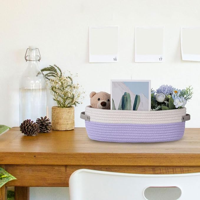 Cotton Rope Woven Basket Toilet Paper Baskets - Image 4